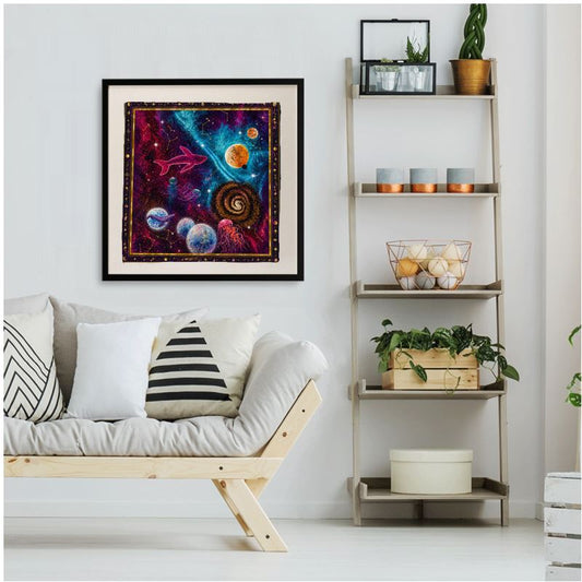 Framed Silk Scarf