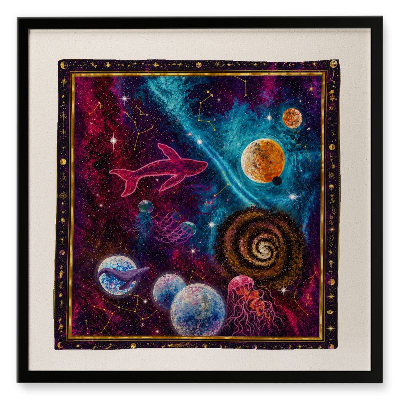 Framed Silk Scarf