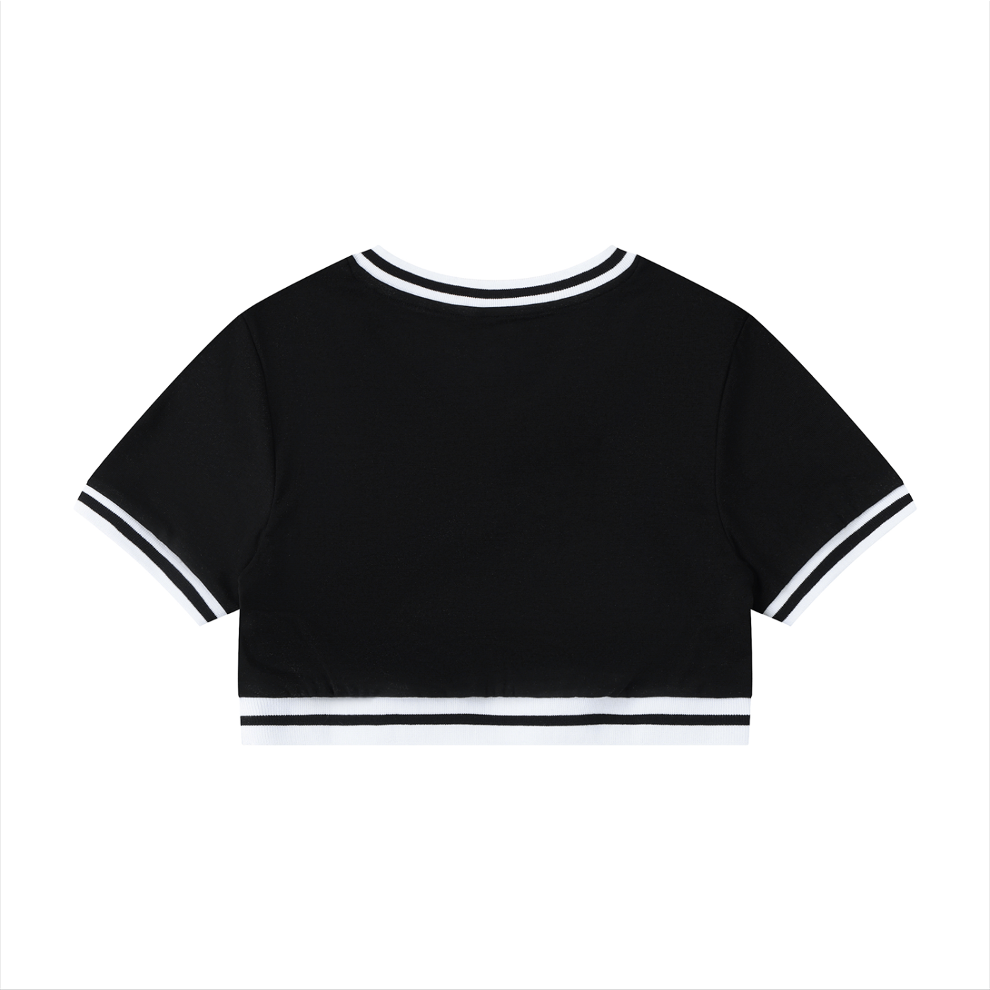 Luxury Club  Noir V-Neck Crop Top Women's Collection