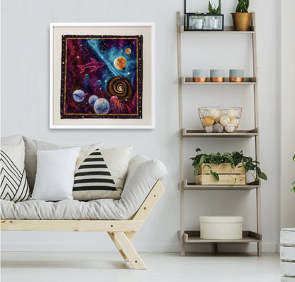Framed Silk Scarf