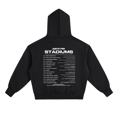 heavyweight,hoodie,justo,pax,stadiums,oversized,street,wear,skateboarder,clothing,fashion,designer,limited,edition,rare