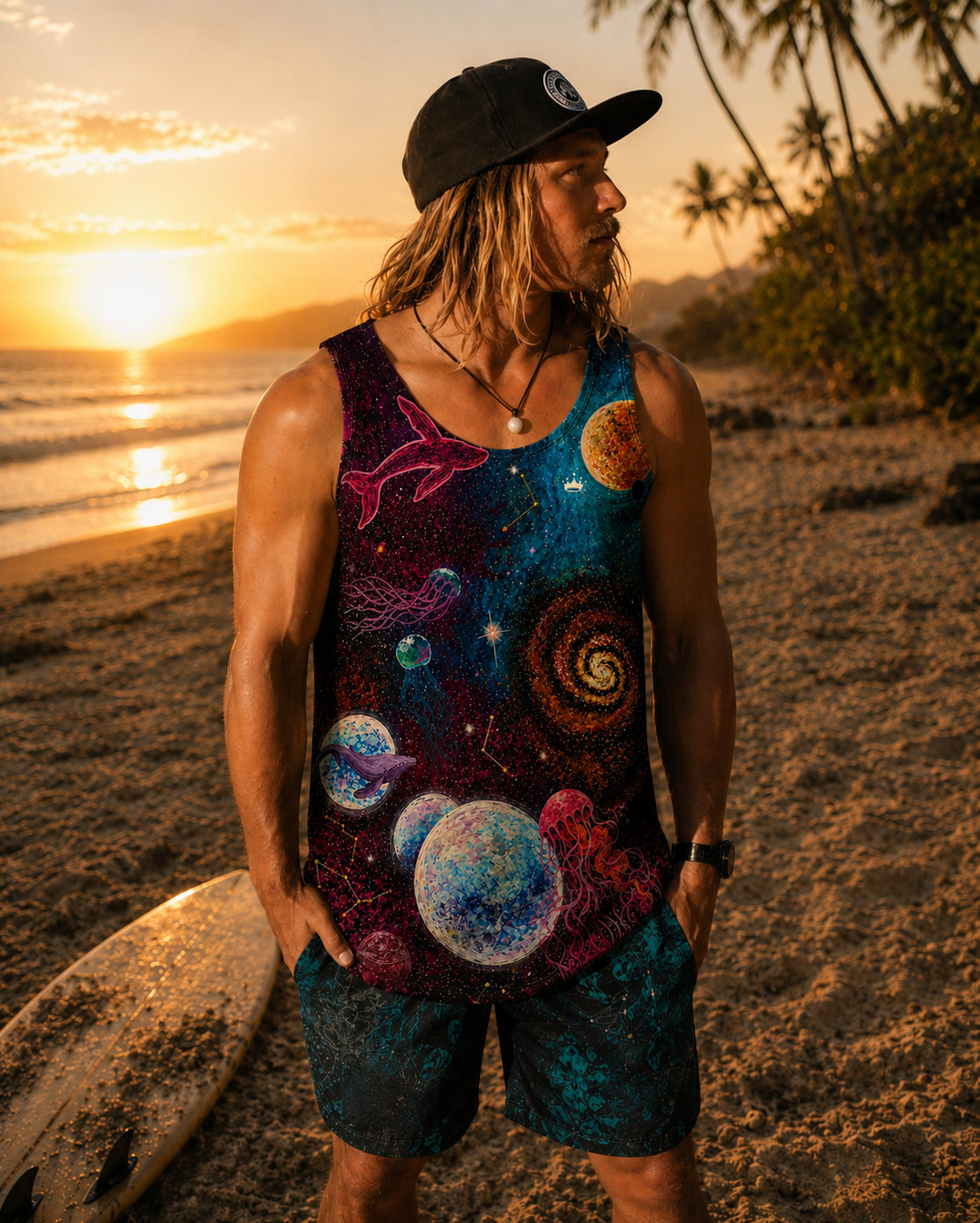 Luxury Club Cosmic Ocean Men's Tank Top