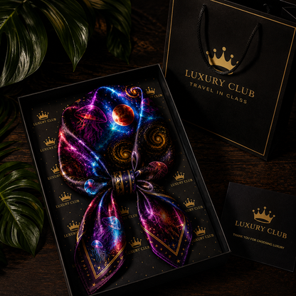 Luxury Club Cosmic Ocean Silk Scarf