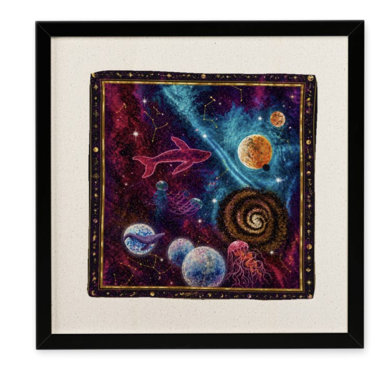 Framed Silk Scarf