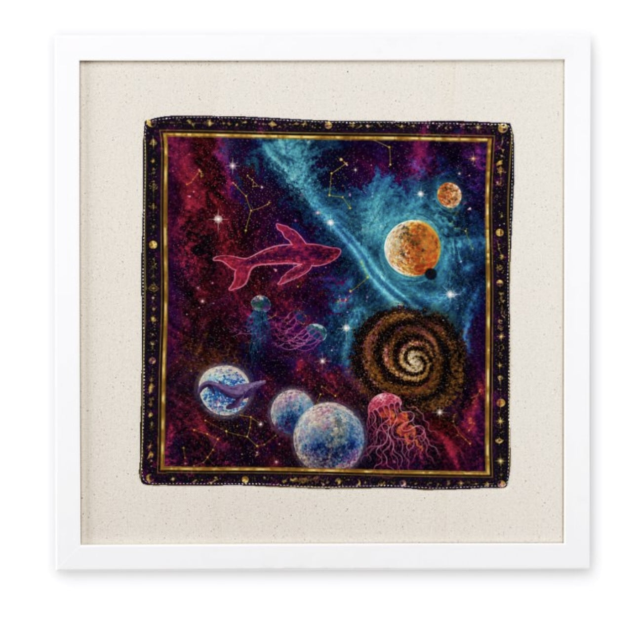Framed Silk Scarf